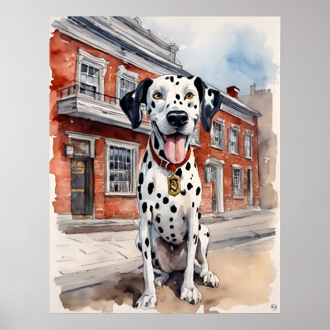 Dalmatien - Hund Art Print Poster (Framsidan)