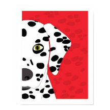 Dalmatien | Hund av Abstrakt | Röd, svart och vit
