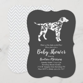 Dalmatien Hund Baby Shower Gender Neutral Inbjudningar