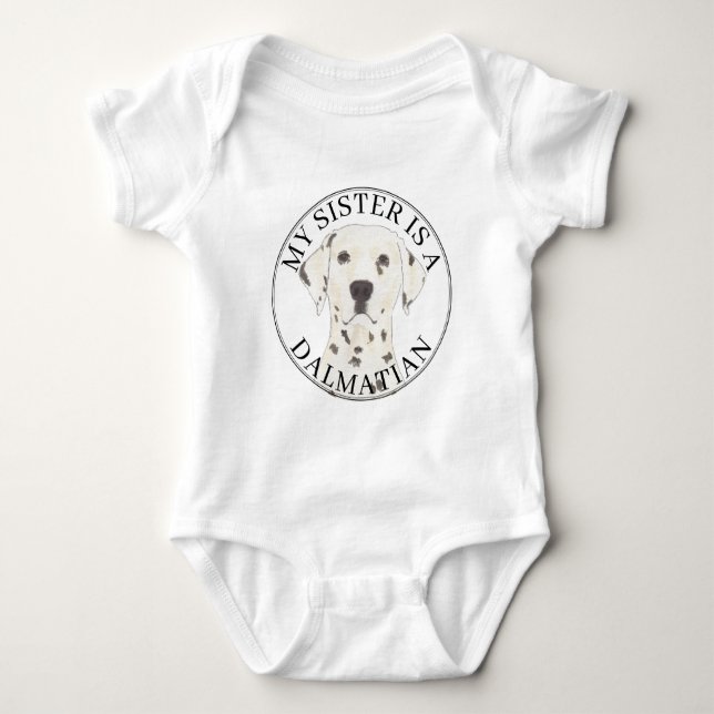 Dalmatien Hund Big Sister T Shirt (Framsida)