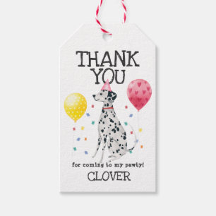 Dalmatien Hund Birthday Tack Favor Gift Märkre Presentetikett