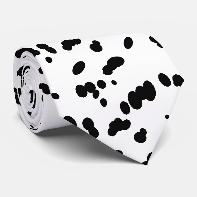 Dalmatien Hund Black and White Spots Mönster Slips (Rullad)