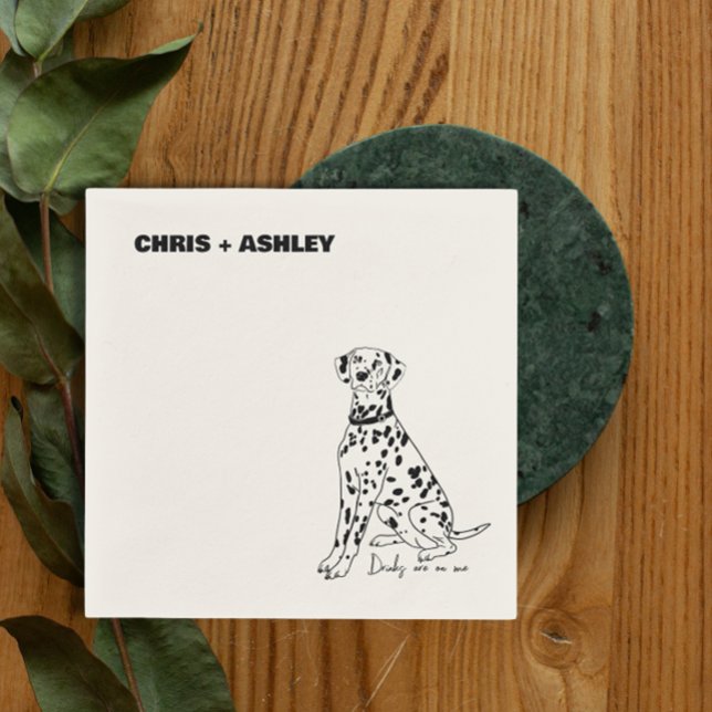 Dalmatien Hund Cocktail Napkin för bröllop Pappersservett (Skapare uppladdad)