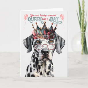 Dalmatien Hund drottning för en dag Kort