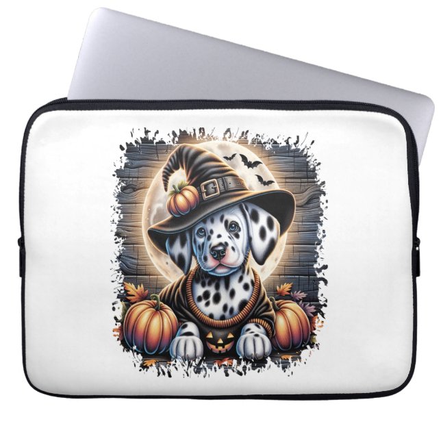 Dalmatien Hund Halloween Laptop Fodral (Framsidan)