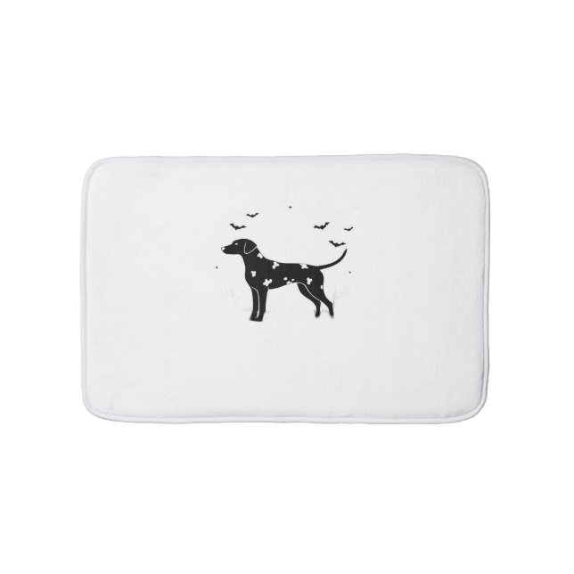 Dalmatien Hund - Halloween Måne Silhouette Classic Badrumsmatta (Framsidan)