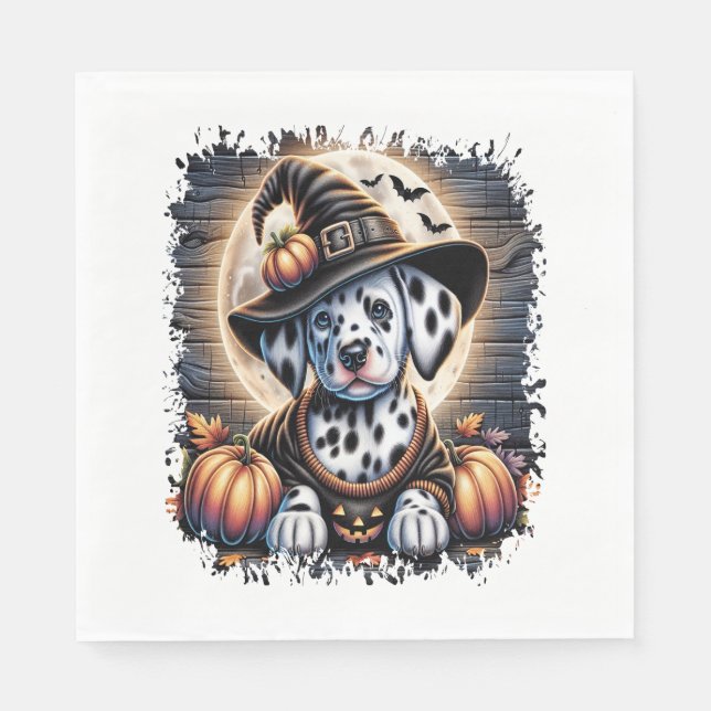 Dalmatien Hund Halloween Pappersservett (Framsidan)