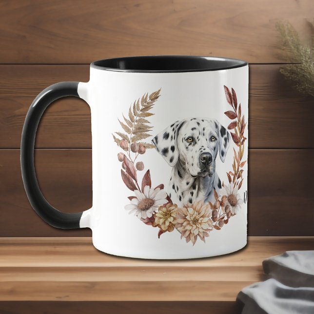 Dalmatien Hund Höstårsinandning Mugg (Skapare uppladdad)