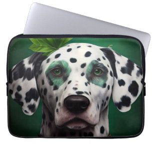 Dalmatien Hund i St. Patrick Dress Laptop Fodral