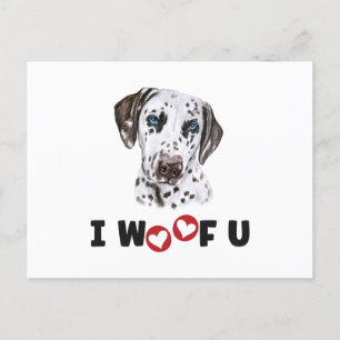 Dalmatien Hund I Woof You Helg Vykort