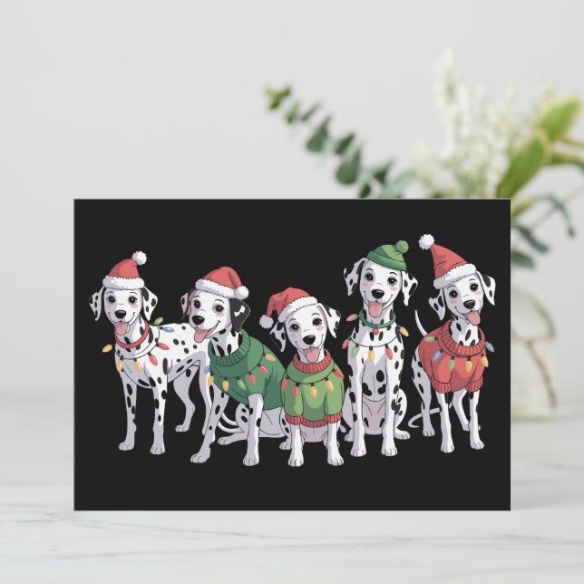 Dalmatien Hund jul Älskare Julafton Hund Mamma Julkort (Stående Fram)