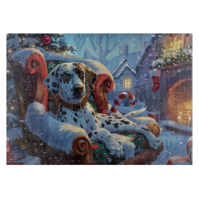 Dalmatien Hund Jul Festive (Framsidan)