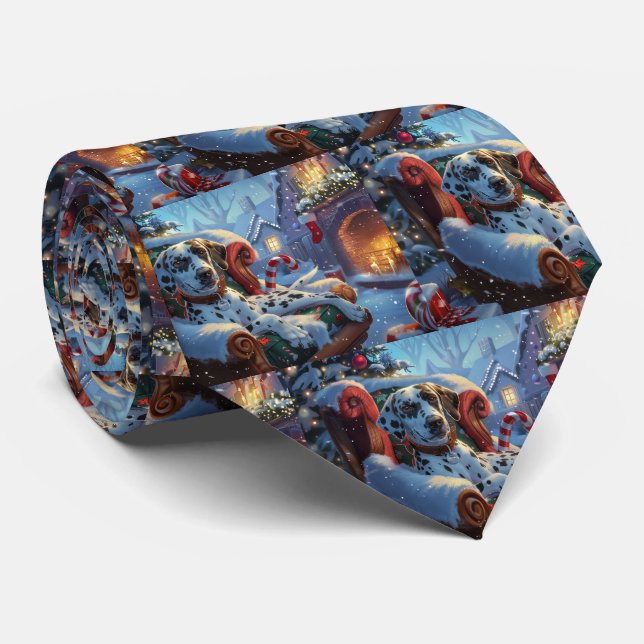 Dalmatien Hund Jul Festive Slips (Rullad)