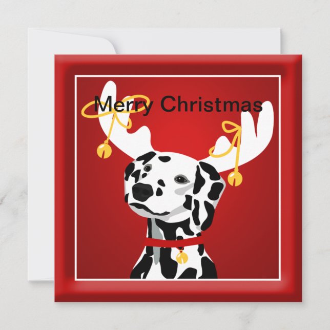 Dalmatien Hund jul Hälsning Julkort (Framsida)