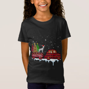 Dalmatien Hund Jul Red Play Lastbil Santa Julafton T Shirt