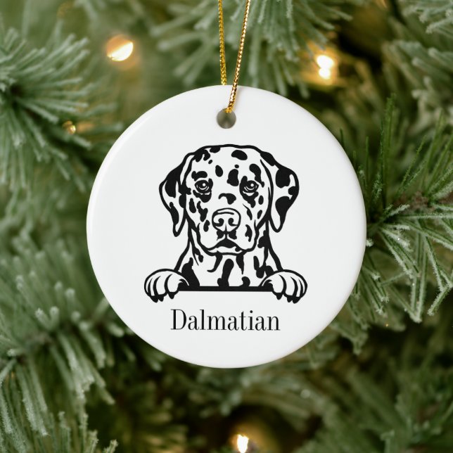 Dalmatien hund julgransprydnad keramik (Träd)