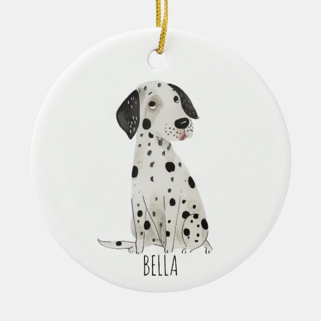 Dalmatien Hund Julgransprydnad Keramik (Framsidan)