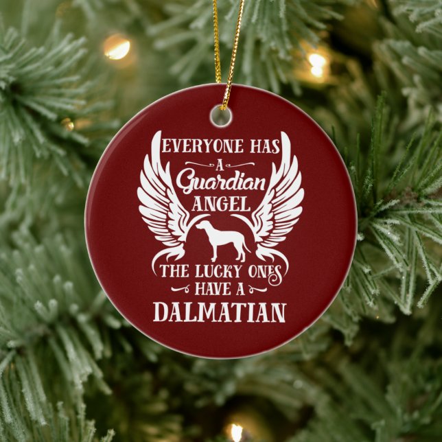 Dalmatien (hund) julgransprydnad keramik (Träd)