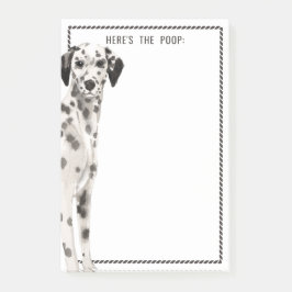 Dalmatien Hund | Lustigt citat eller Ändra text Post-it Block