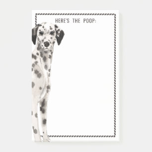 Dalmatien Hund   Lustigt citat eller Ändra text Post-it Block