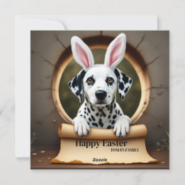 Dalmatien hund - med Namn Julkort