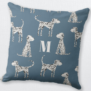 Dalmatien Hund Monogram Kudde