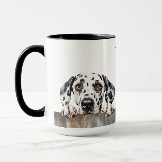 Dalmatien Hund Mugg (Vänster)