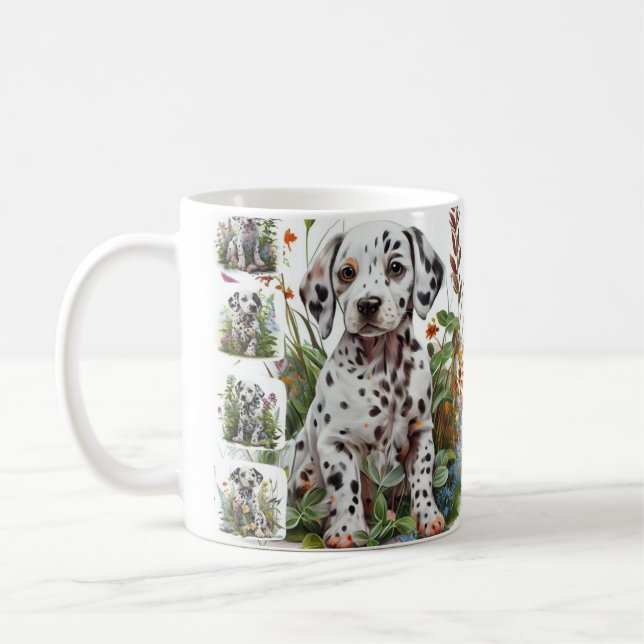 Dalmatien Hund, Mugg, Funny Dalmatien Coffee Kaffemugg (Vänster)