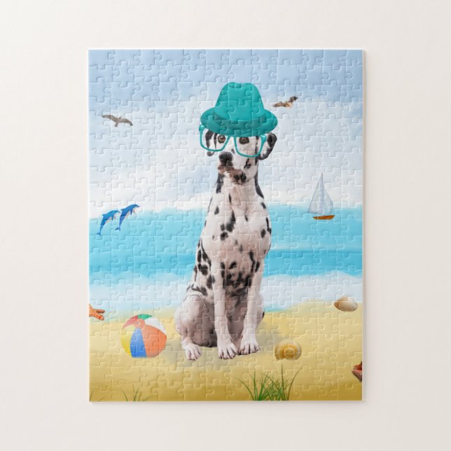 Dalmatien Hund om Beach Pussel (Vertikal)
