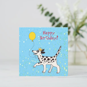 Dalmatien hund önskemål grattis på födelsedagen