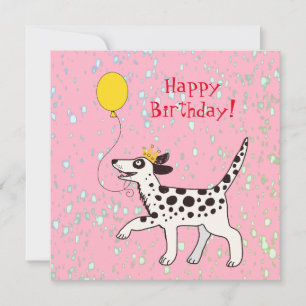 Dalmatien hund önskemål grattis på födelsedagen