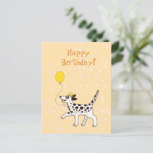 Dalmatien hund önskemål grattis på födelsedagen ta vykort