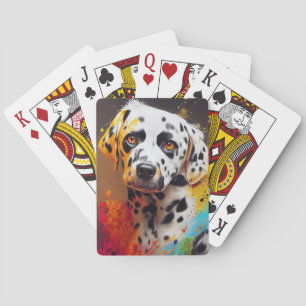 Dalmatien Hund Pet Cute Adsible Animal Assion Casinokort