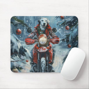 Dalmatien Hund Riding Motorcycle jul Musmatta