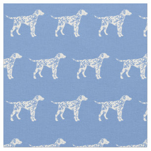 Dalmatien Hund Silhouette Pet Light Blue Tyg
