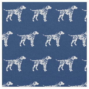 Dalmatien Hund Silhouette Pet Navy Blue Tyg