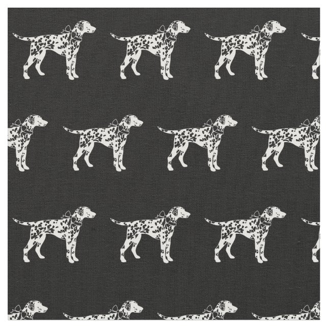 Dalmatien Hund Silhouette Pet Tyg (Närbild)