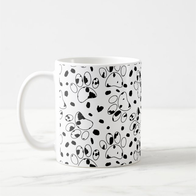 Dalmatien Hund Tass med fläckar Kaffemugg (Vänster)