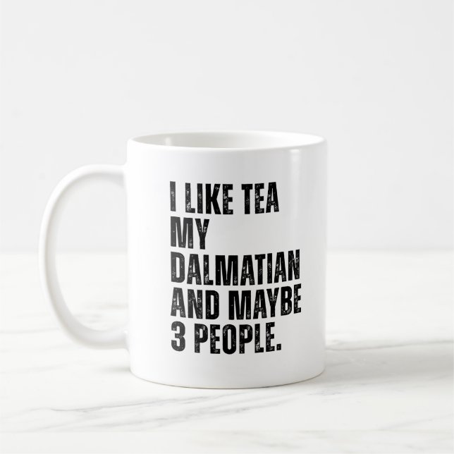Dalmatien Hundägare Tea Älskare Funny Kaffemugg (Vänster)