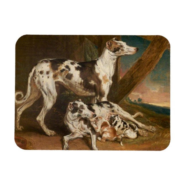Dalmatien Hundar (av James Ward) Magnet (Horisontell)