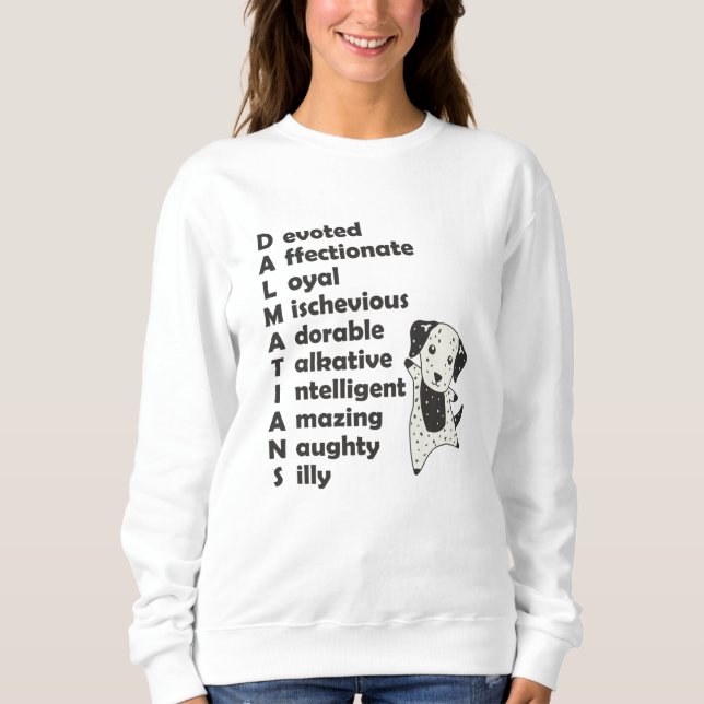 Dalmatien Hundar Karakteristika Cute Hund T Shirt (Framsida)