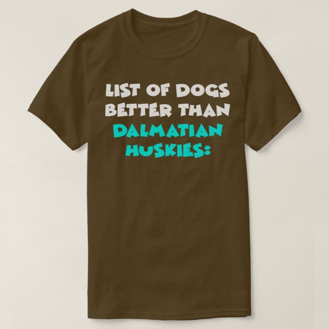Dalmatien Husky T Shirt (Design framsida)