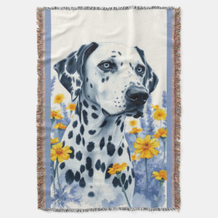 Dalmatien i blomsterträdgårdens konst filt