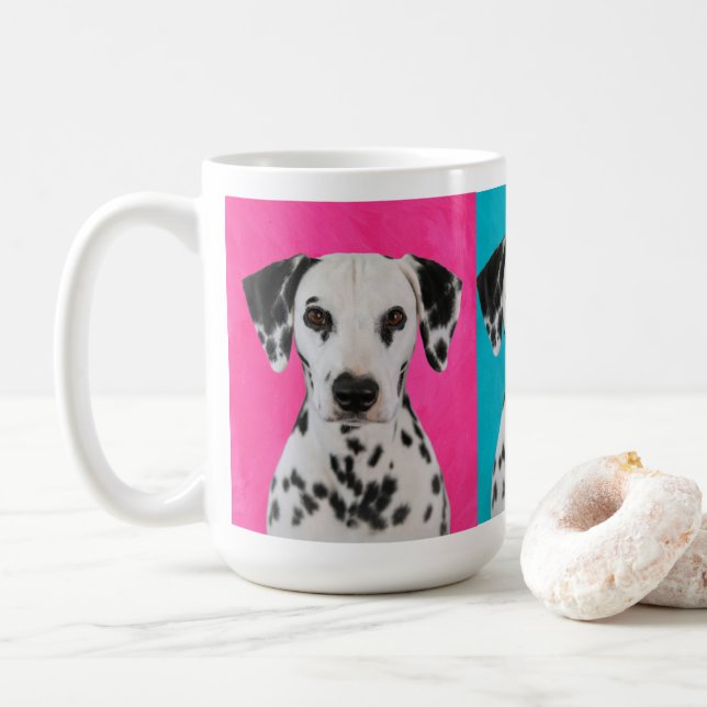 Dalmatien i färg kaffemugg (Med munk)