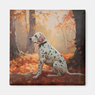 Dalmatien i Höst löv Fall Inspire Magnet
