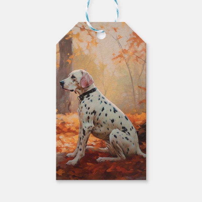 Dalmatien i Höst löv Fall Inspire Presentetikett (Framsidan)