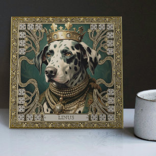 Dalmatien Jewel-Embellyed Art Deco Personlig Kakelplatta