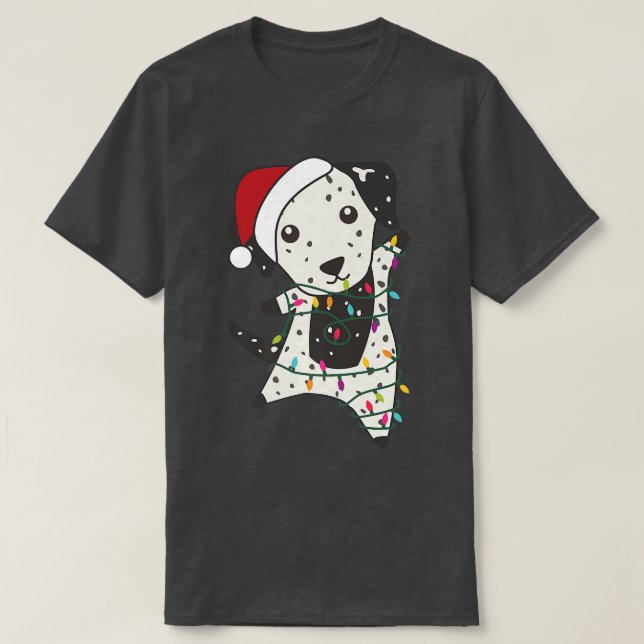 Dalmatien Jul Animals Fairy Ljus T Shirt (Design framsida)