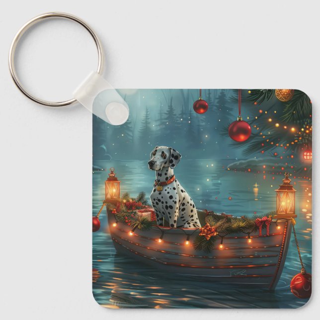 Dalmatien jul - festlig resa nyckelring (Framsida)