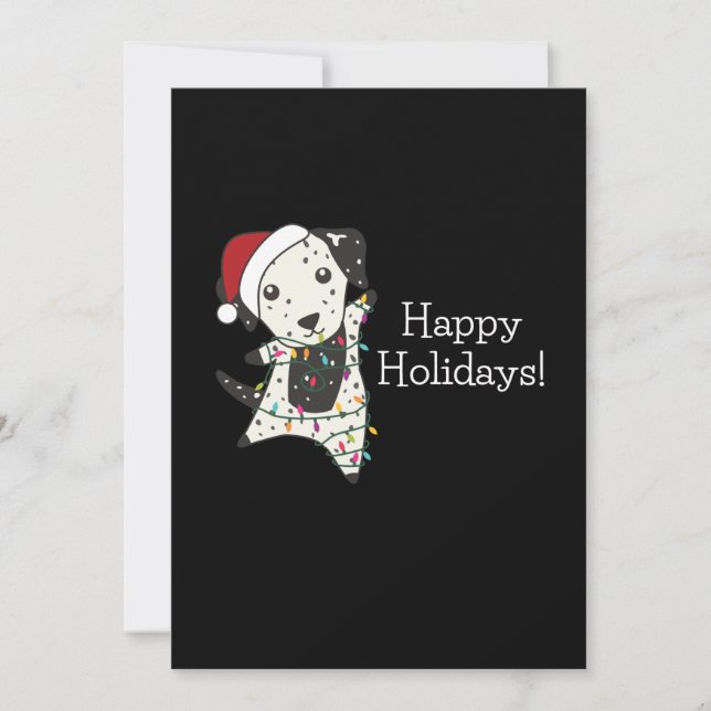 Dalmatien jul Hund Winter Animals Hundar Julkort (Framsida)